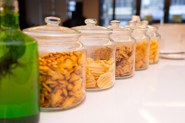 Snacks packed in jars for a relaxing day out.
