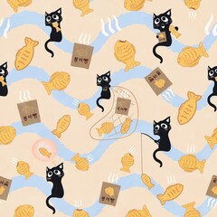 붕어빵과 고양이_파랑