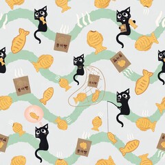 붕어빵과 고양이_분홍