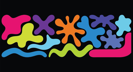 Vibrant abstract shapes create a playful and modern background art