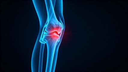 Holographic Knee Joint Pain Scan – Blue Medical Visualization