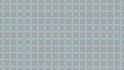 Seamless Geometric Hourglass and Arrow Grid Pattern, Light Blue Outline on Gray Background