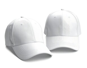 Two white caps, one angled toward viewer, other stacked