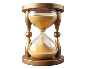 Gold Hourglass Illustrates Time Passing Symbolizing Urgency and Deadlines Countdown Instrument for Tasks