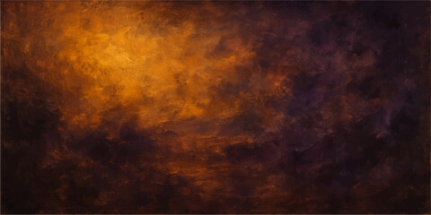 Abstract dark grunge background with orange fire texture and smoke pattern