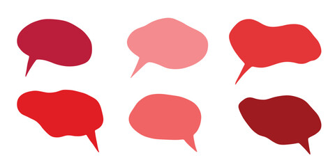 Set of hand drawn speech bubble Blank empty message box Textbox frame for banners, price tags, stickers, design