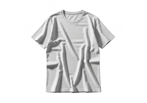 White t shirt with pockets isolated on transparent background