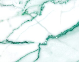 White surface with teal veins, reminiscent of marble or natural stone