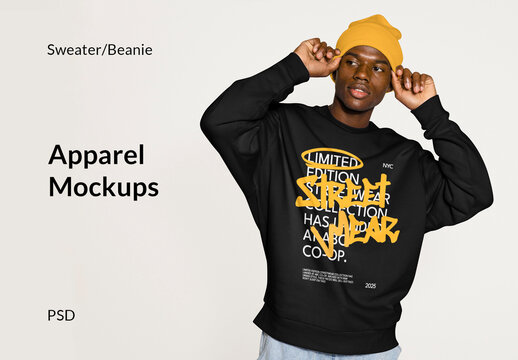 Trendy Urban Apparel Mockup Design PSD