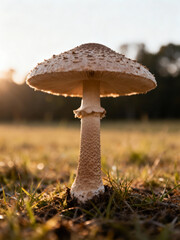 High Texture Mushroom on Open Ground