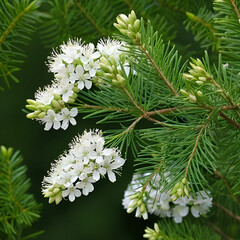 The national flower and tree: white cedar blossoms.