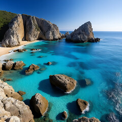 Rocas azuladas perfectas