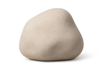 Smooth grey object on transparent background