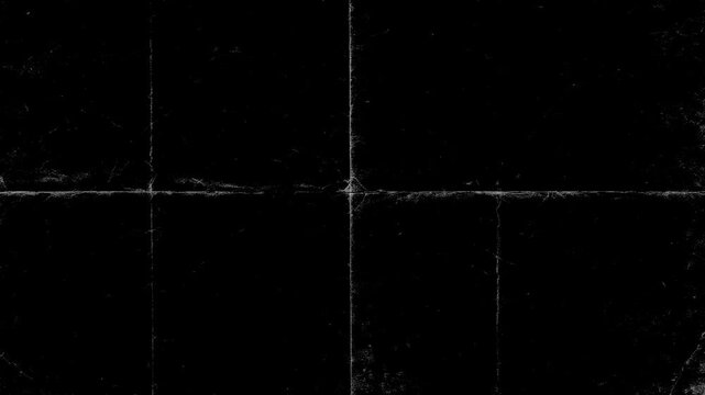 Dark black inverted vintage aged old folded crumpled paper texture shaked in stop motion background animation