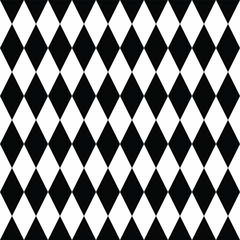 Rhompbuses black and white pattern. Simple rhombuses checkered pattern. Abstract pattern background of triangle. flat style.