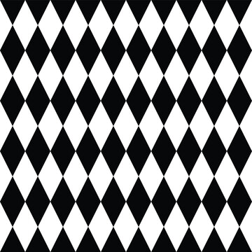 Rhompbuses black and white pattern. Simple rhombuses checkered pattern. Abstract pattern background of triangle. flat style.