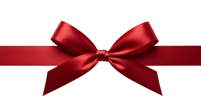 赤いサテンのリボン　Generative AI