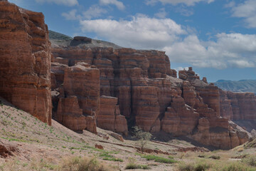Picturesque landscapes of the Grand Canyon. Beautiful natural background.