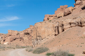 Picturesque landscapes of the Grand Canyon. Beautiful natural background.
