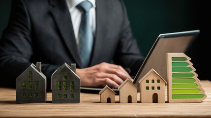 Real Estate Concept Highlighting the Value of a Top-Tier Energy Efficiency Class.