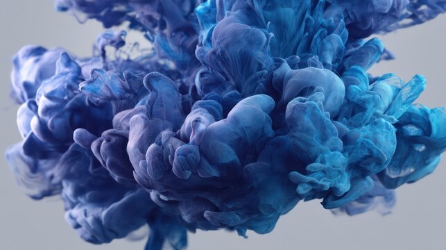 Abstract ink clouds dispersing in clear water tendrils intertwining into fluid organic patterns plume razor-sharp edges fading smoothly