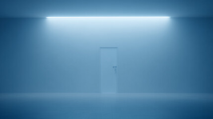 decontamination. An airlock door closing with faint mist in a pristine white isolation chamber. product launch decks, UI/UX mockups, designed for data visualization dashboards and holographic UIs.