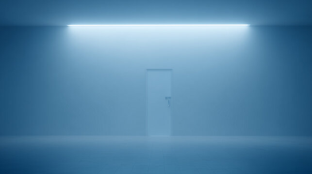 decontamination. An airlock door closing with faint mist in a pristine white isolation chamber. product launch decks, UI/UX mockups, designed for data visualization dashboards and holographic UIs.