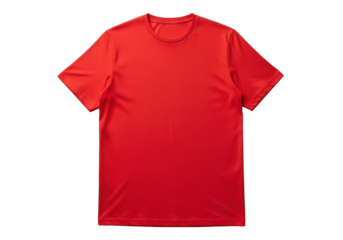 Red t shirt isolated on transparent background