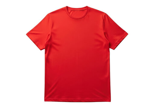 Red t shirt isolated on transparent background