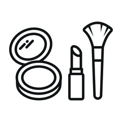 makeup icon in trendy flat design