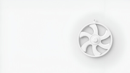 Blank white spinner ready for your print design mock up template. 3d render illustration.