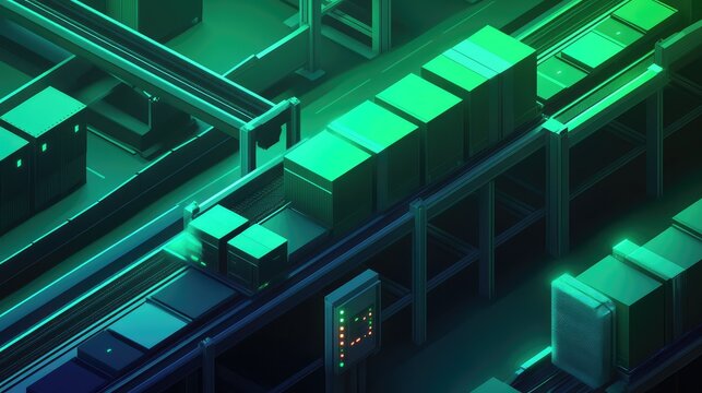 Automated smart factory production line logistics technology