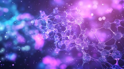 Abstract neural network connecting data with technology