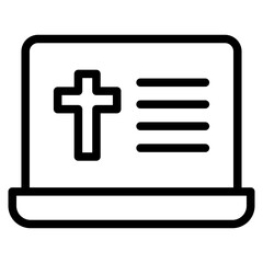 Fototapeta premium Online religion in vector illustration