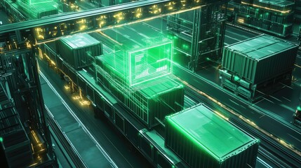 Smart logistics network optimizing global supply chain operations