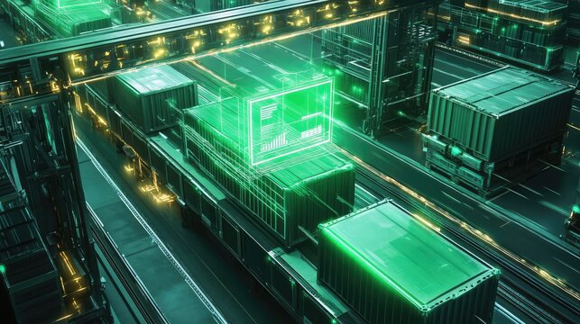 Smart logistics network optimizing global supply chain operations