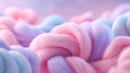Cotton-candy swirls in pastel pink lavender and sky blue blend seamlessly into a dreamy textured backdrop Gentle and