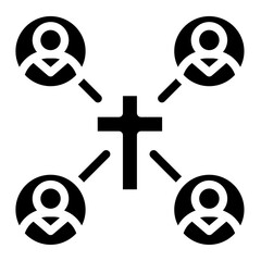 Community icon glyph style vector
