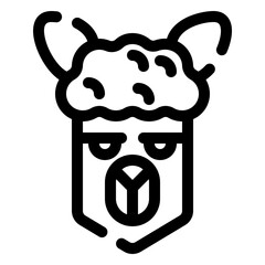 Naklejka premium Alpaca icon