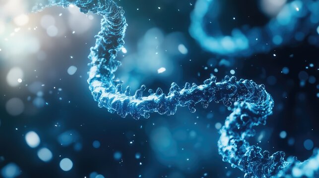 Dna double helix structure representing science, genetics, and biotechnology