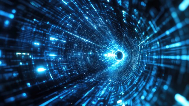 Data flowing in abstract digital tunnel network