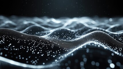 Digital wave forming connecting particles network