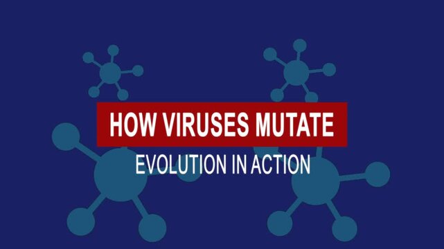 How viruses mutate evolution in action. Medical News Alert Headline Virus Animation Background. Health Concept.