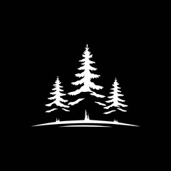 Obraz premium A detailed illustration of a snow-covered evergreen tree, showcasing its intricate branches and needles.