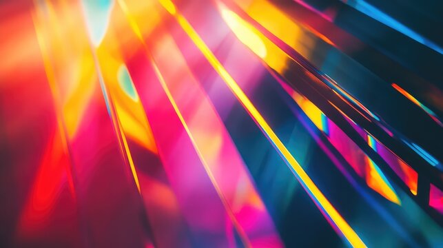 Abstract light refracting creating a vibrant colorful spectrum
