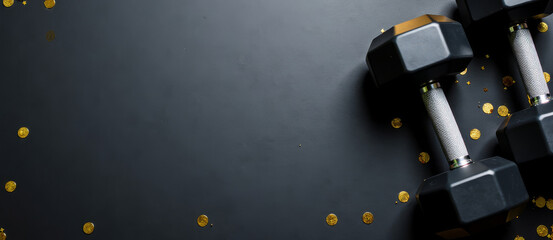 Celebratory gym scene with shining accessories, Postworkout celebration captured with sparkling accessories and joy, Festive scene showcasing triumph with dazzling accessories after successful workout