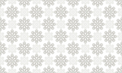 Minimalist Circular Floral Pattern with Fine Line Details