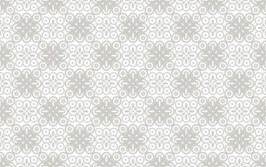 Elegant Geometric Flower Pattern in Light Monochrome