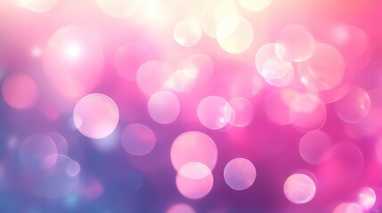Abstract glowing bokeh light particles creating soft focus background