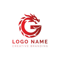 Letter G dragon logo